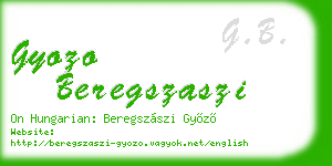 gyozo beregszaszi business card
